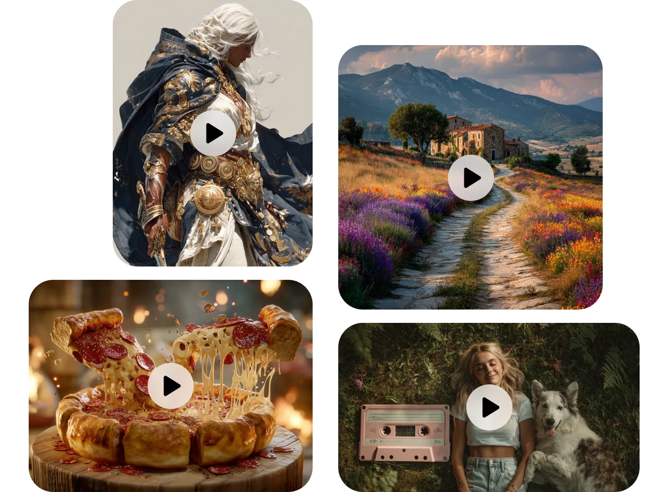 AI-generated videos featuring a variety of scenes